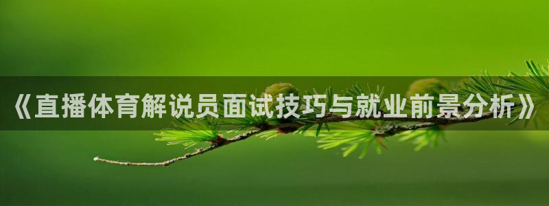 《直播体育解说员面试技巧与就业前景分析》